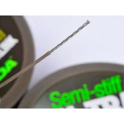 Tresse à bas de ligne carpe korda n-trap semi -stiff green 20m