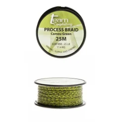 Tresse à bas de ligne carpe team carpfishing process braid 25lb