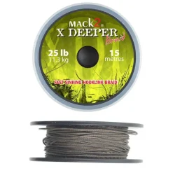 Tresse à bas de ligne carpe mack2 x deeper braid fast sinking hooklink braid 15m
