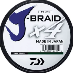 Tresse daiwa jbraid 4 brins verte 1350m