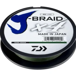 Tresse daiwa jbraid 4 brins verte 270m