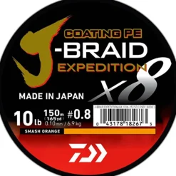 Tresse Daiwa J-Braid Exp X8 Smash Orange - 300m