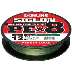 Tresse Sunline Siglon Braid PE X8 Vert Foncé 150m