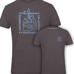 T-shirt Grundens Socket SS Heather Charcoal