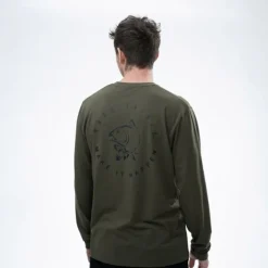 T-shirt Manche Longue Nash Make it Carp Logo Sleeve Green