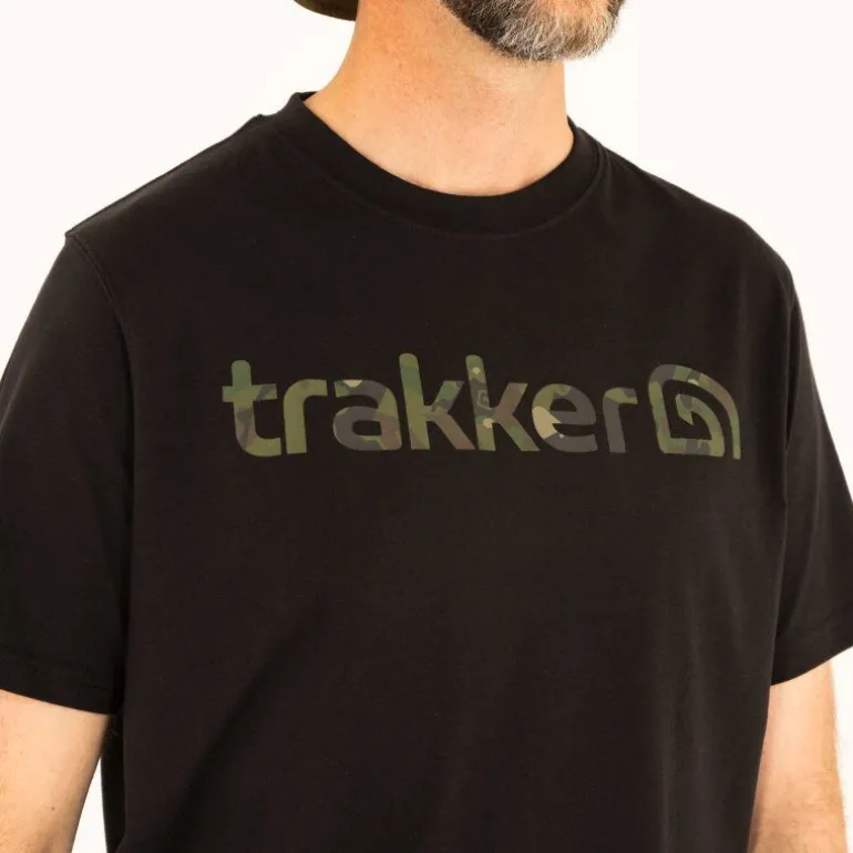 T-shirt Trakker CR Logo Black Camo
