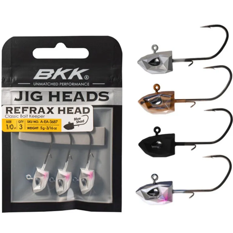 Tête Plombée BKK Refrax Jig 3.5g taille #5/0 (x3)