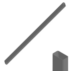 Tube Ovale Rive 35 x 65 mm L165 Fumé